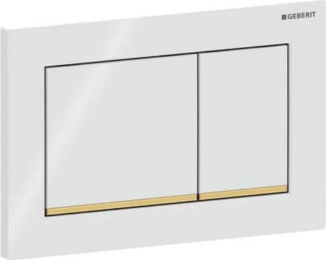 Geberit Omega30 Betätigungsplatte weiß/vergoldet/weiß