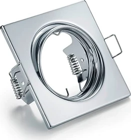 Trio Jura Einbauleuchte GU10 quadratisch chrom, 1 Stück