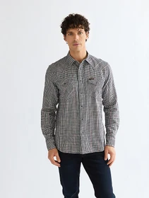 Wrangler Regular Western Hemd langarm red indigo (Herren)