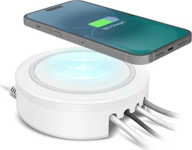 SBS Mobile Charging Station 4 Ports + Wireless weiß