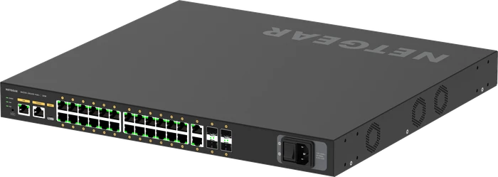 Netgear AV Line M4250 Rackmount Gigabit Managed Switch, 26x RJ-45, 4x SFP+, 480W PoE+