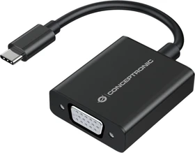Conceptronic ABBY05B USB-C 3.0 zu VGA Adapter, USB-C [Stecker] auf VGA [Buchse], Adapterkabel, 10cm