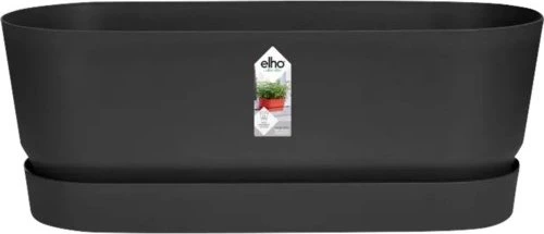 Elho Greenville oval 50x20cm living schwarz