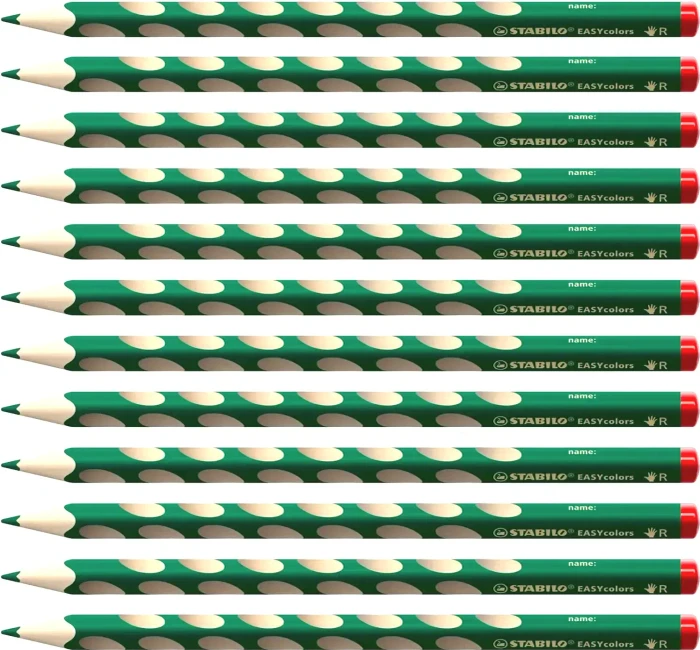 STABILO EASYcolors Buntstift grün, Rechtshänder, 12er-Pack