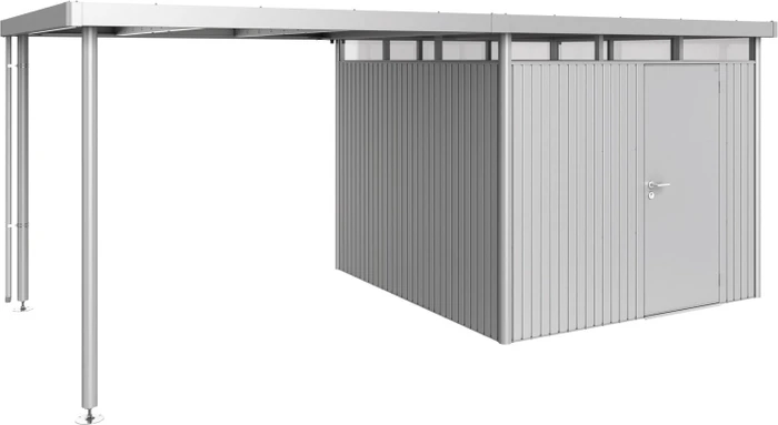Biohort Seitendach L für Gerätehaus HighLine H4 silber-metallic
