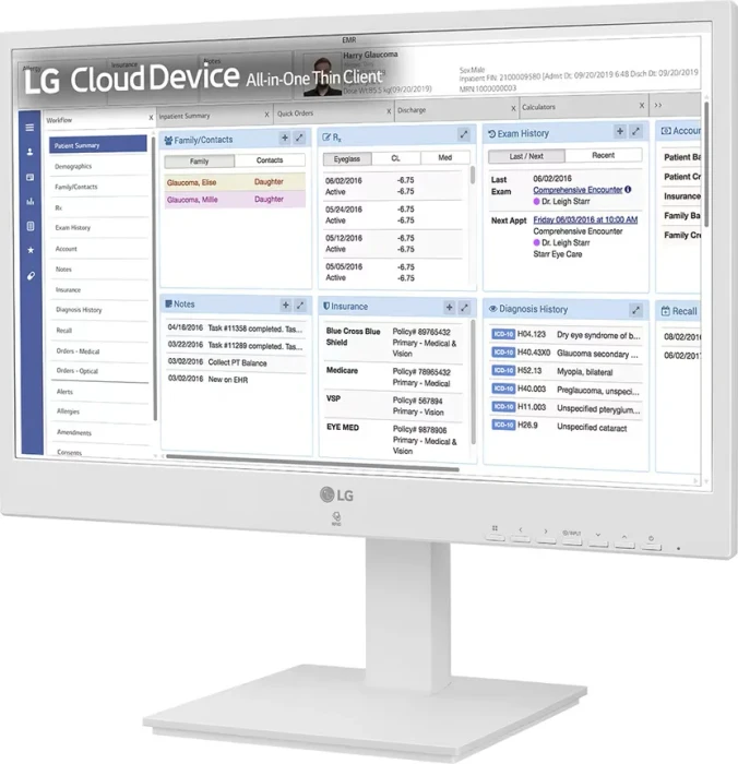 LG 24CR671N-2P All-in-One Thin Client Healthcare, Pentium Silver N6005, 8GB RAM, 256GB SSD