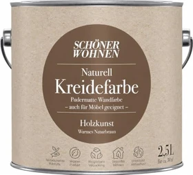 Schöner Wohnen Naturell Kreidefarbe innen holzkunst warmes naturbraun, 2.5l