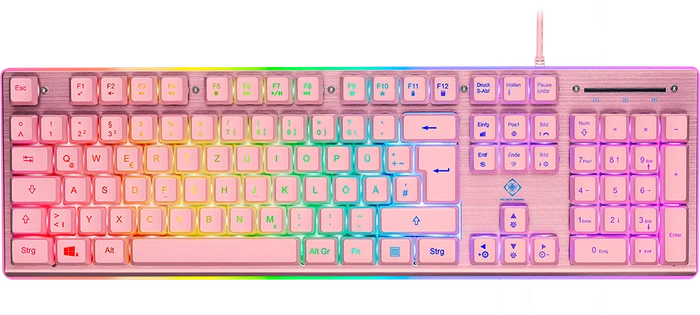 Deltaco Gaming PK75 RGB, rosa, USB, DE