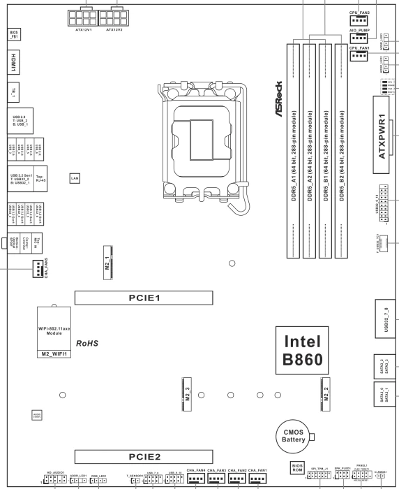 ASRock B860 LiveMixer WiFi (Intel 1851)