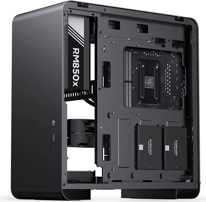 Jonsbo U4 Pro Mesh, schwarz, Glasfenster
