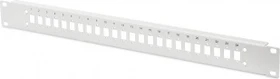 Digitus LWL/Glasfaser Spleißbox Frontblende, Schnellverschluss, grau, 24-Port, 24x LX/DX-Kupplungen, 1HE, grau