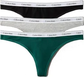 Calvin Klein Icon Logo 3er String black/grey heather/turf (Damen)
