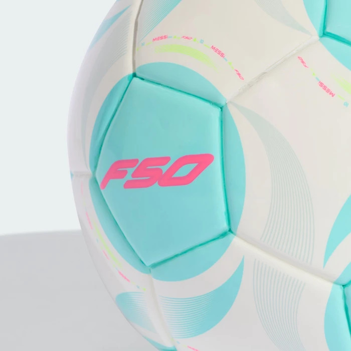 adidas Messi Mini Fußball white/flash aqua/halo mint