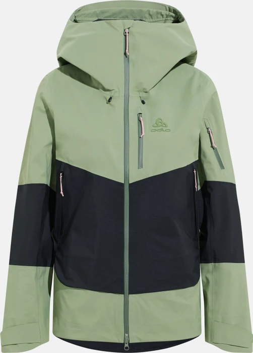 Odlo X-Alp 3L Hardshell Skijacke matte green/black (Damen)