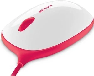 Microsoft Express Mouse rot/weiß, USB