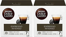 Nestlé Nescafe Dolce Gusto Espresso Intenso Kaffeekapseln, 32 Stück (2x 16 Stück)