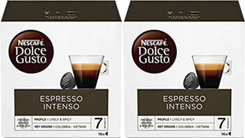 Nestlé Nescafe Dolce Gusto Espresso Intenso Kaffeekapseln, 32 Stück (2x 16 Stück)