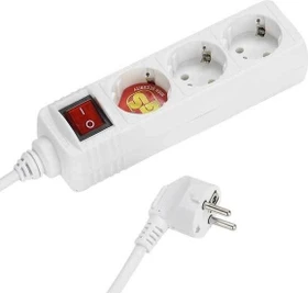 Vivanco ES3 S15 mit Schalter, 3-fach, 1.4m, weiß