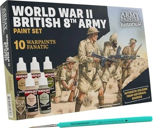 Army Painter Warpaints Fanatic Historical WWII British 8th Army Farbset, 10-tlg.