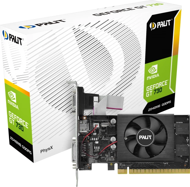 Palit GeForce GT 730, 2GB GDDR5, VGA, DVI, HDMI