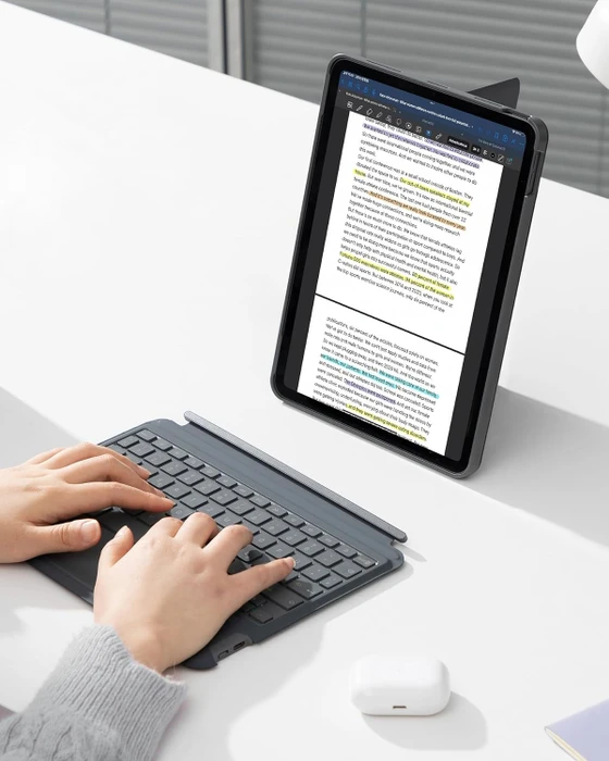 Inateck Abnehmbare Tastatur für iPad 10, grau, DE