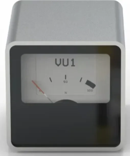 Streacom VU1 Dynamic Analogue Dials, Zeigermessgerät, Dial, silber, 1.5"