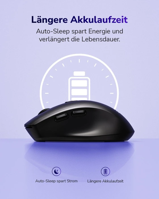 Cudy MS9945 Ergonomic Wireless Mouse, schwarz, USB/Bluetooth