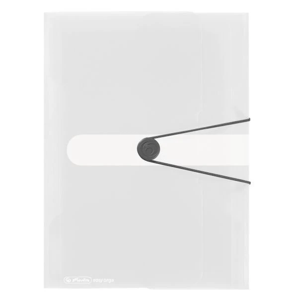 Herlitz Dreiflügelmappe mit Gummizug, A4, transparent