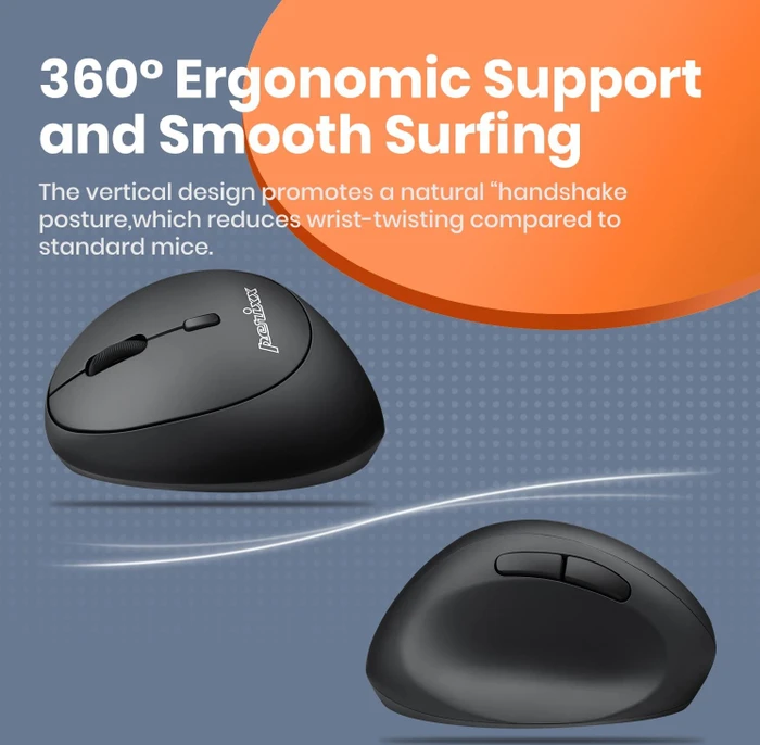 Perixx PERIMICE-719 L Ergonomische Linkshänder Maus, USB