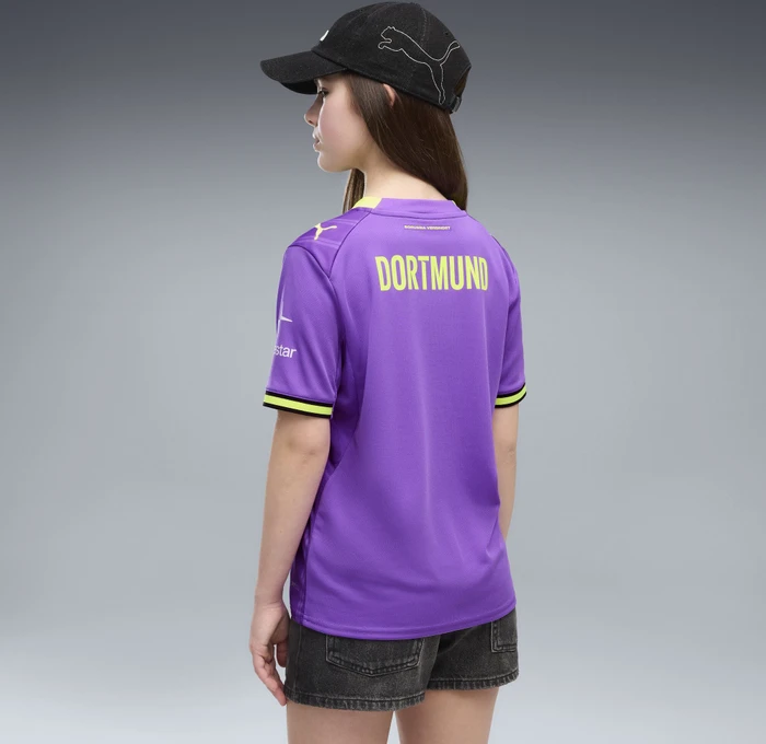 Puma BVB Borussia Dortmund 2026/2027 Ausweichtrikot kurzarm purple glimmer/yellow alert (Junior)