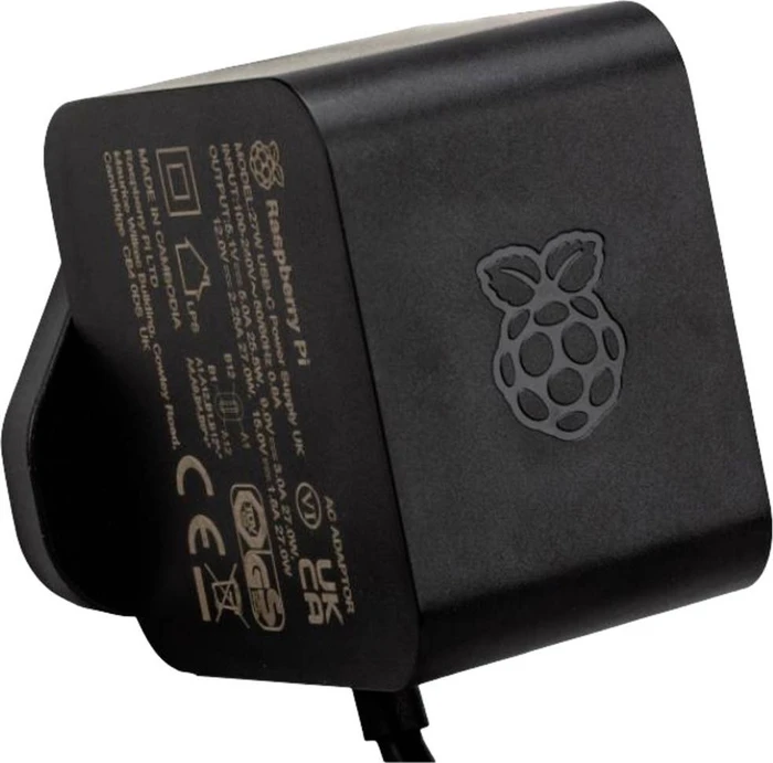 Raspberry Pi 5 Official Power Supply, 27W, schwarz