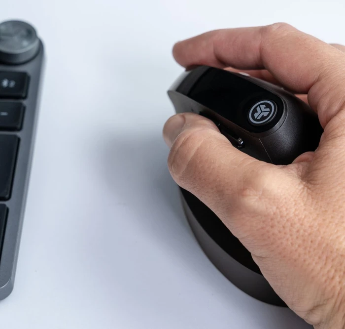 JLab JBuds Ergonomic Wireless Vertical Mouse, schwarz, USB/Bluetooth