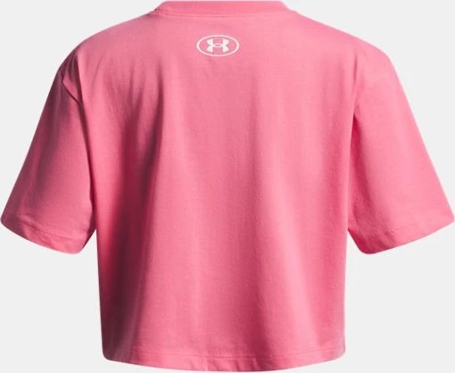 Under Armour Rival Funktionsshirt kurzarm super pink/white (Junior)