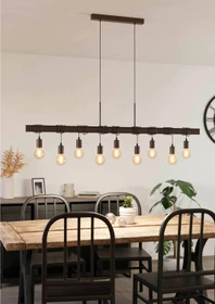 Eglo Townshend 4 Pendelleuchte 8-flammig antik braun