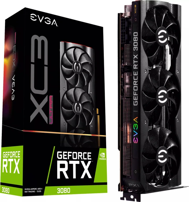 EVGA GeForce RTX 3080 XC3 Ultra Gaming LHR, 10GB GDDR6X, HDMI, 3x DP