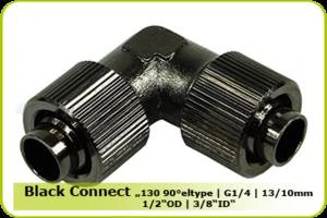 Nanoxia Black Connect 130 90 L-Type, Schlauchverbinder