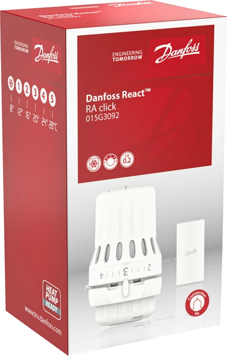 Danfoss React Heizkörperthermostat, RA, mit Fernfühler