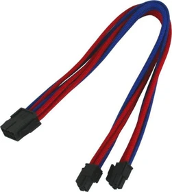 Nanoxia 8-Pin EPS Verlängerung 30cm, single blau/rot (NX8PV3EBR)