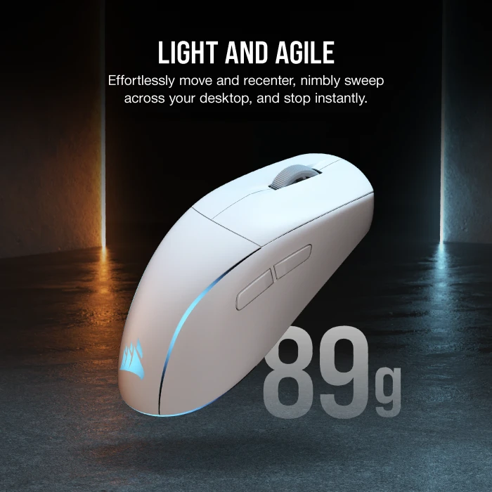 Corsair M75 WIRELESS Lightweight RGB Gaming Mouse, weiß, USB/Bluetooth