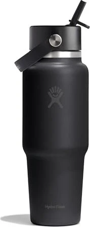 Hydro Flask Wide Mouth Travel Flex Straw Cap Isolierflasche 946ml tonal black
