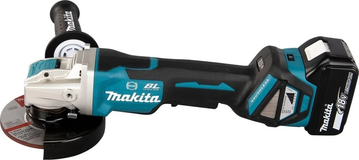 Makita DGA519RTJ Akku-Winkelschleifer inkl. Koffer + 2 Akkus 5.0Ah
