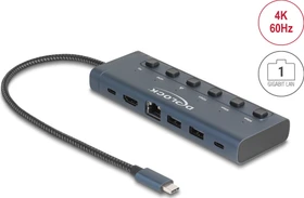 DeLOCK Dockingstation mit Schalter, USB-C 3.0 [Stecker] (92000)
