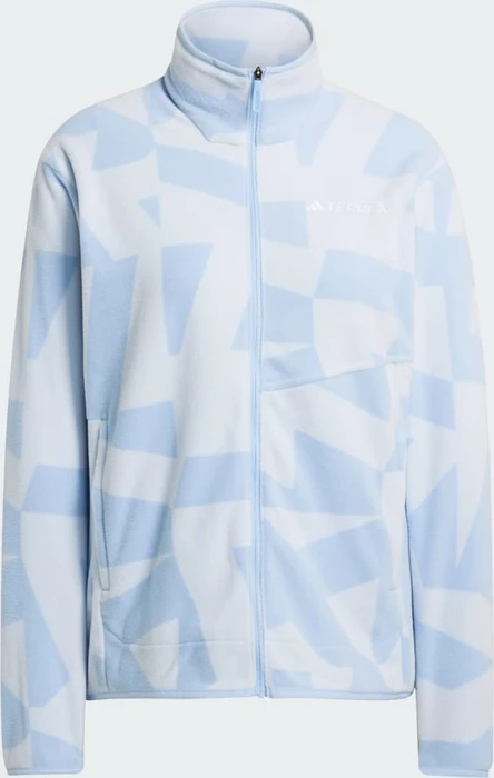 adidas Terrex Multi Printed Fleece Jacke glow blue/crystal sky (Damen)