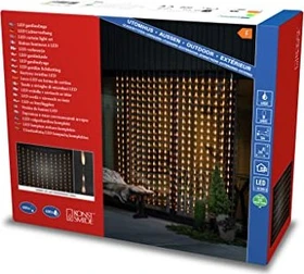 Konstsmide Lichtervorhang Tropfen LED 400x bernstein