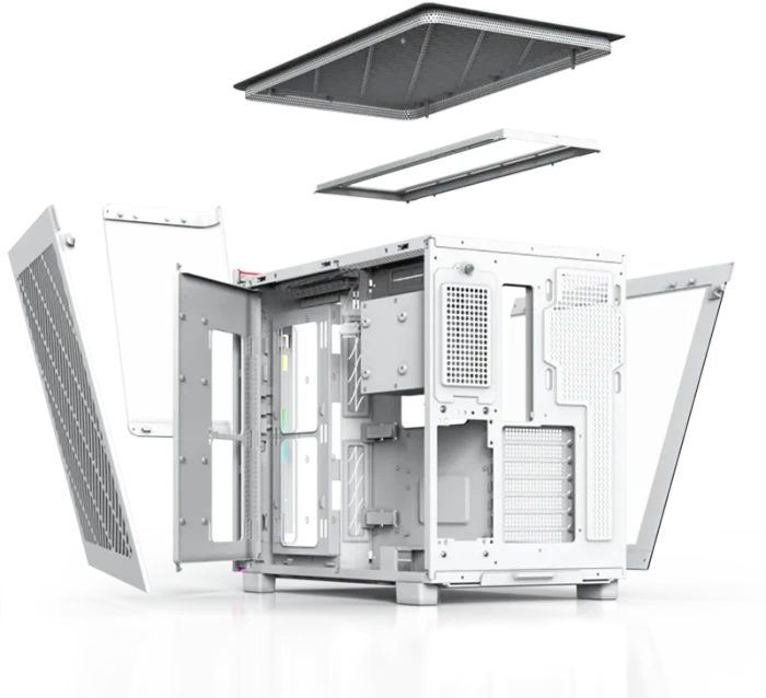 Montech King 95 Pro Pure White, weiß, Glasfenster