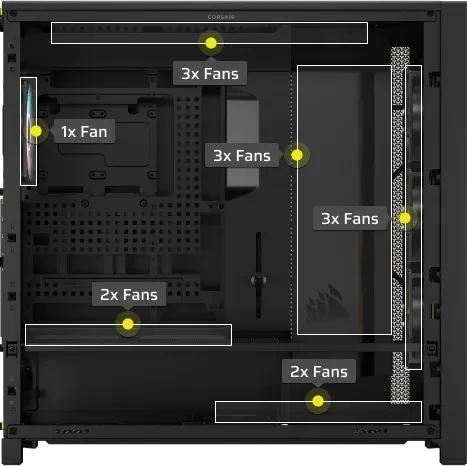 Corsair Frame 5000D RS ARGB, schwarz, Glasfenster