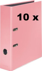 Falken PastellColor Ordner 2-Ring, 80mm, A4, flamingo pink, 10er-Pack