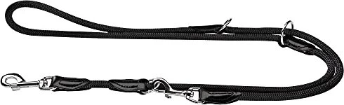 Hunter Freestyle verstellbare Führleine, 2m, schwarz