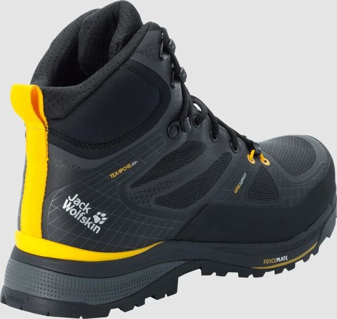 Jack Wolfskin Force Trekker Texapore Mid black/burly yellow xt (Herren)
