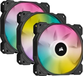 Corsair SP Series iCUE SP120 RGB Elite Triple Fan Kit, schwarz, LED-Steuerung, 120mm, 3er-Pack